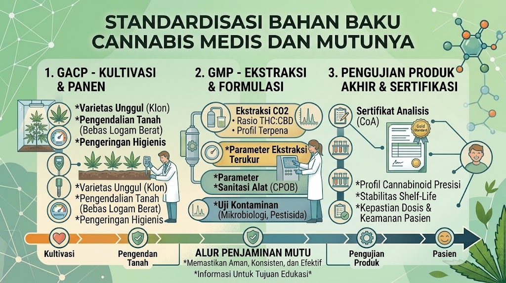 Standardisasi Bahan Baku Cannabis Medis dan Mutunya